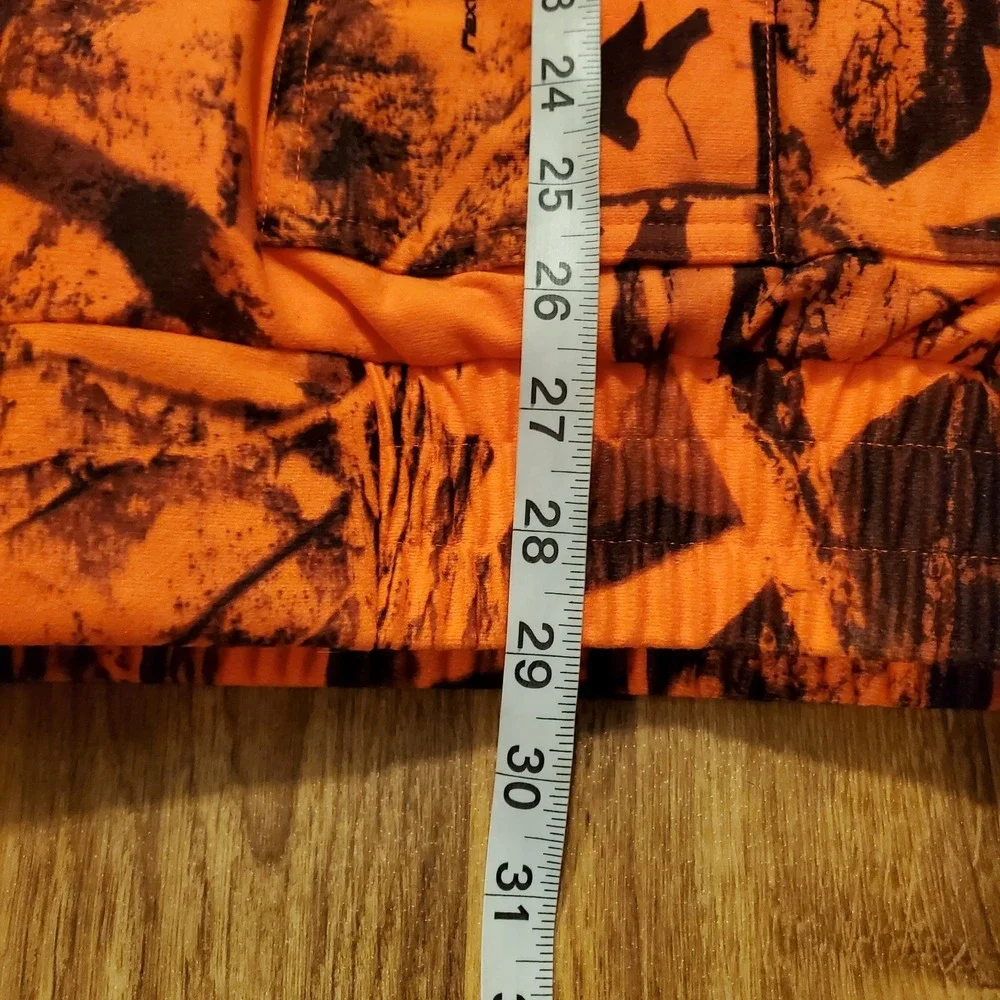 Remington‎ Hunting Jacket Men Large Orange Blaze Camouflage Hooded Warm